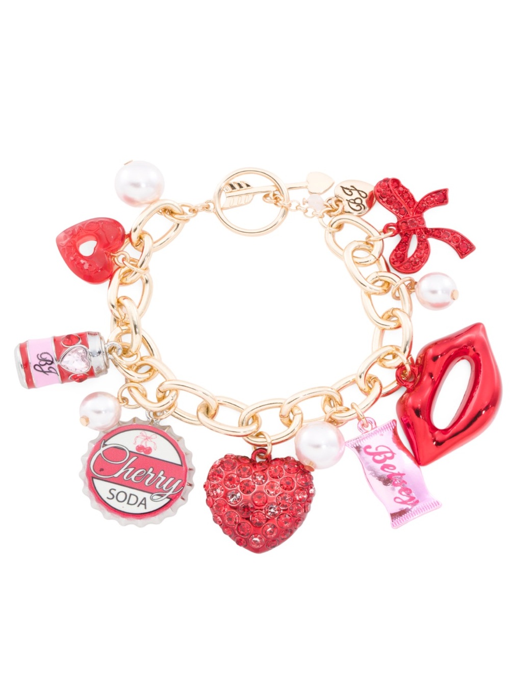 BETSEY JOHNSON Valentine Love Spell Charm Bracelet NEW NWT Viral